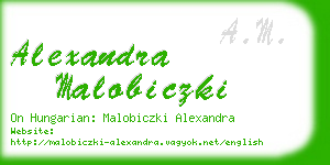 alexandra malobiczki business card